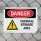 Signmission Chemical Storage Area Danger Sign, Plastic, 10in W x 7in L, 2PK OS-2PACK-DS-P-710-L-1061 - alternate 7